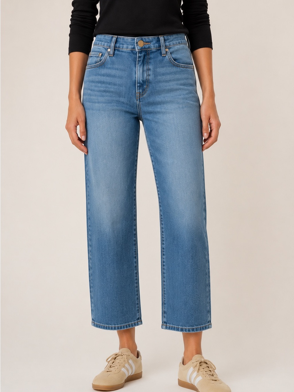 KUT from the Kloth Charlotte Fab Culotte Jeans High Rise Medium Wash Size 6 EUC